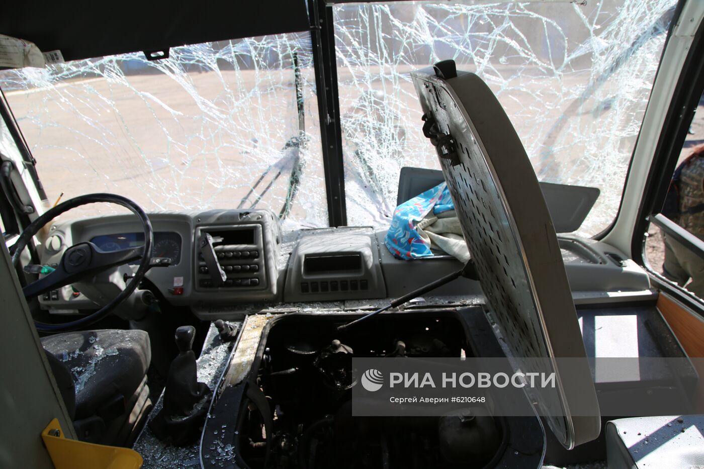 Последствия обстрела в Донецкой области