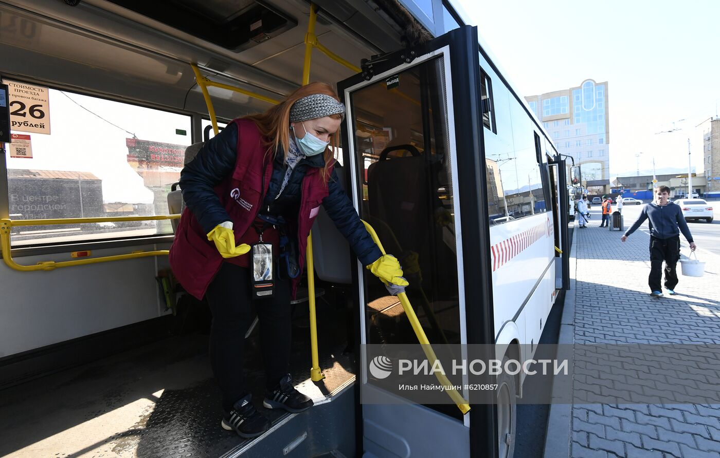 Дезинфекция общественного транспорта в Красноярске