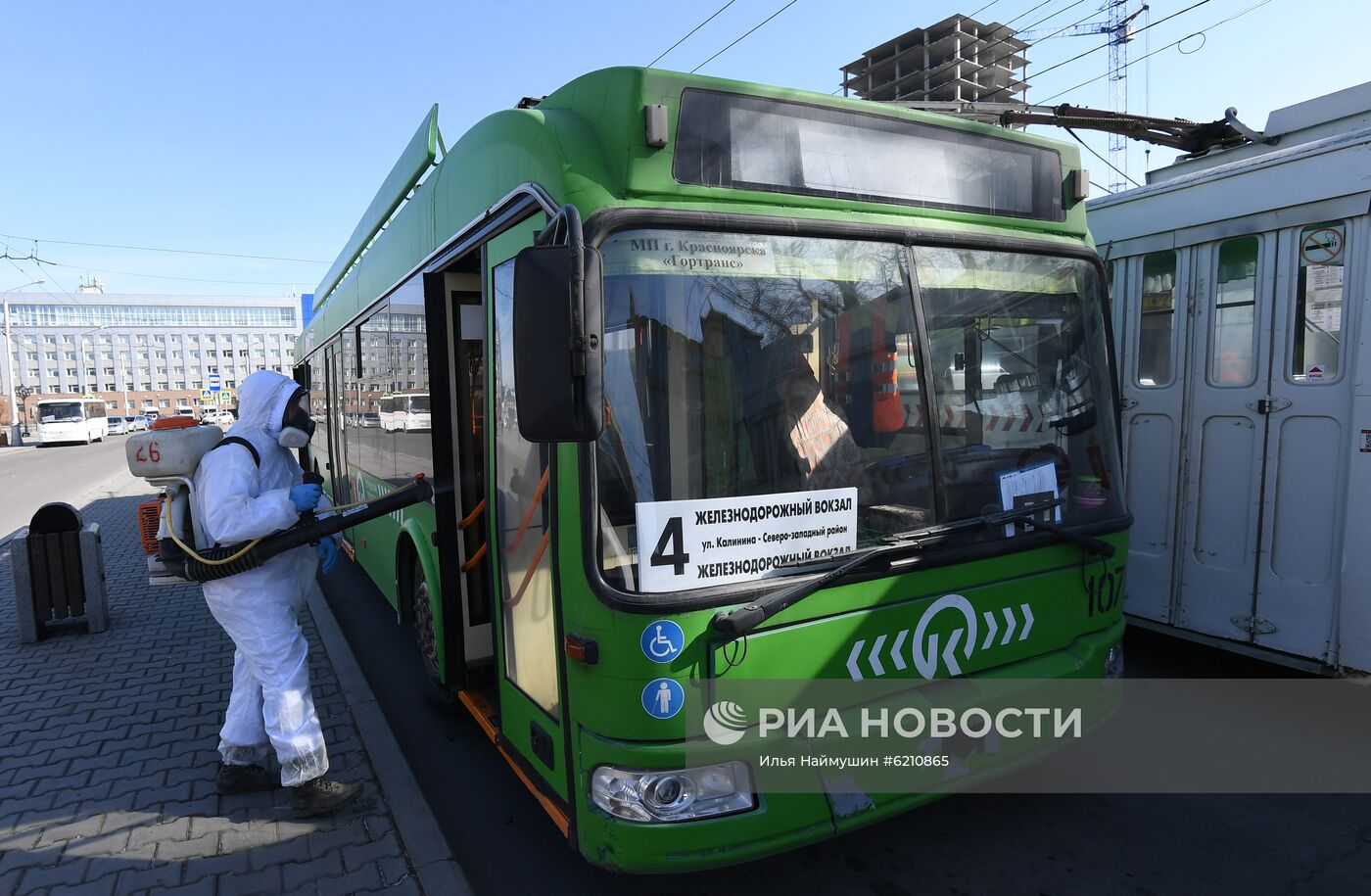 Дезинфекция общественного транспорта в Красноярске