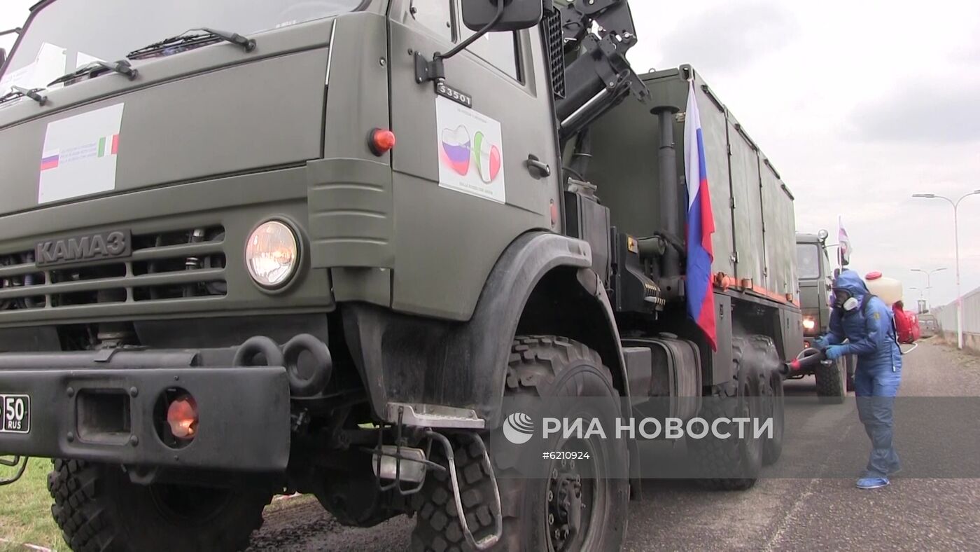 Дезинфекция российскими военными специалистами пансионатов для пожилых людей в Италии