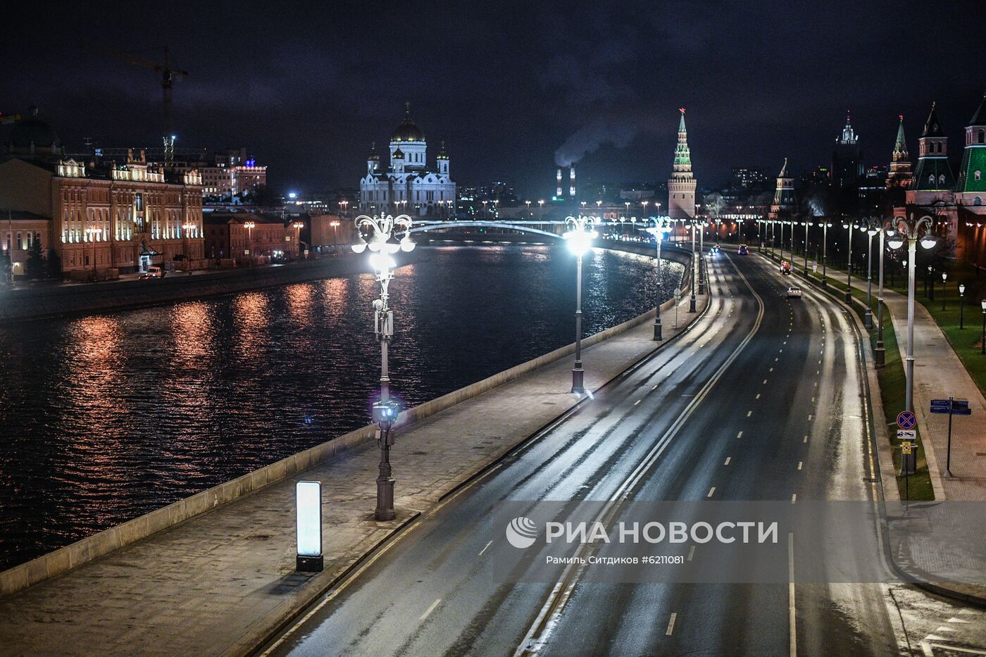 Москва во время режима самоизоляции жителей