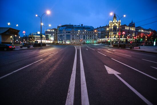 Москва во время режима самоизоляции жителей