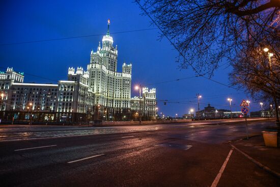 Москва во время режима самоизоляции жителей