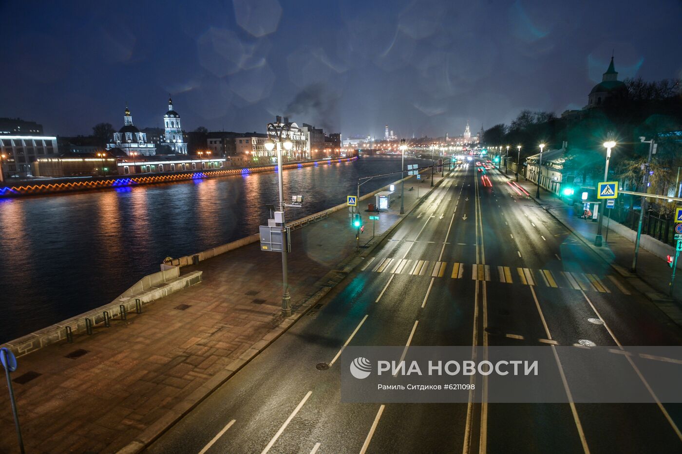 Москва во время режима самоизоляции жителей