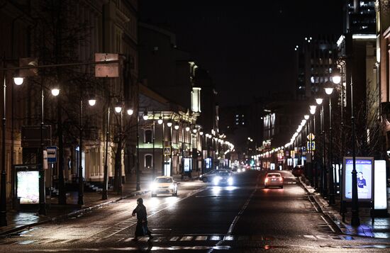 Москва во время режима самоизоляции жителей