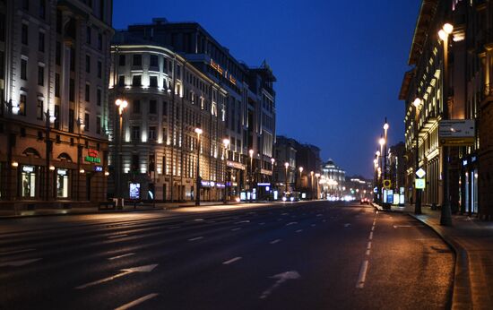 Москва во время режима самоизоляции жителей