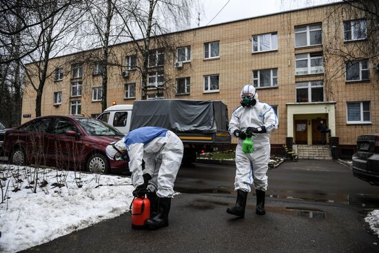 Дезинфекция жилого дома в связи с коронавирусом