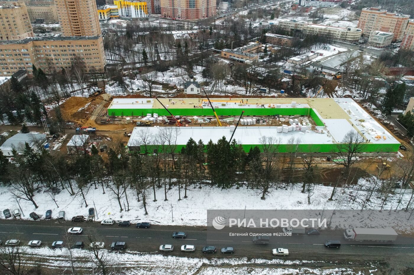 Строительство инфекционного центра Минобороны РФ в Одинцово