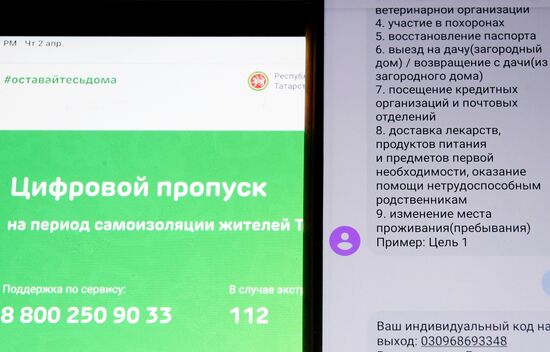 Система получения спецпропусков через смс-сообщения введена в Татарстане