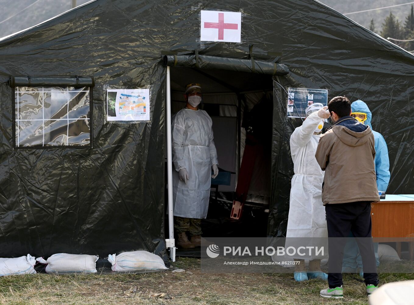 Блокпост на въезде в Тбилиси