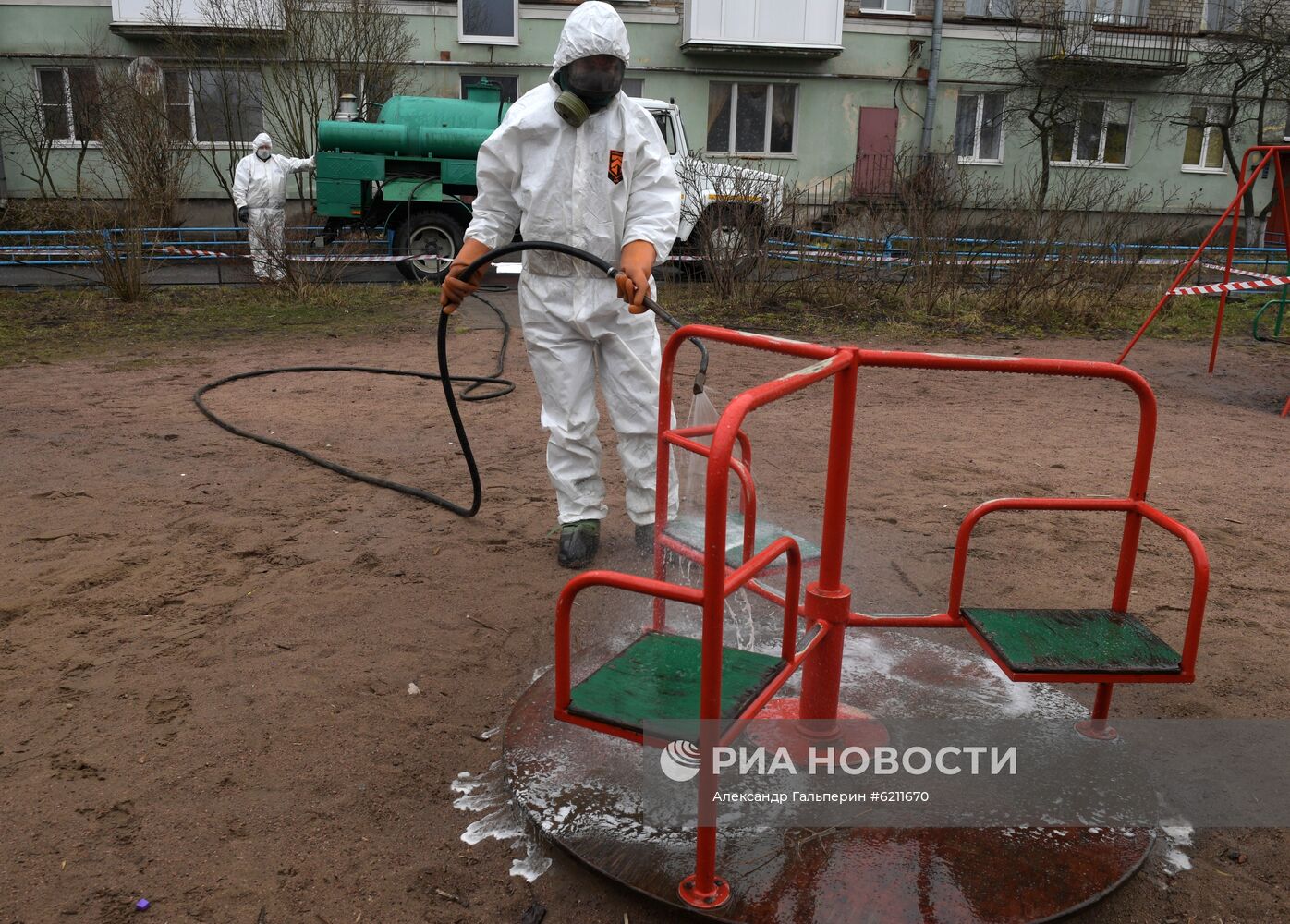 Дезинфекция улиц в Ленинградской области