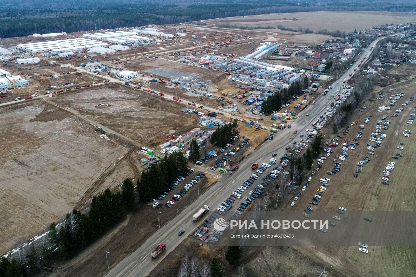 Продолжается строительство инфекционной больницы в Новой Москве 