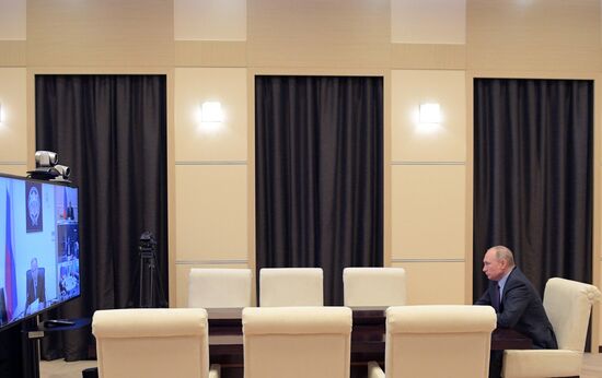 Президент РФ В. Путин провел заседание Совбеза РФ