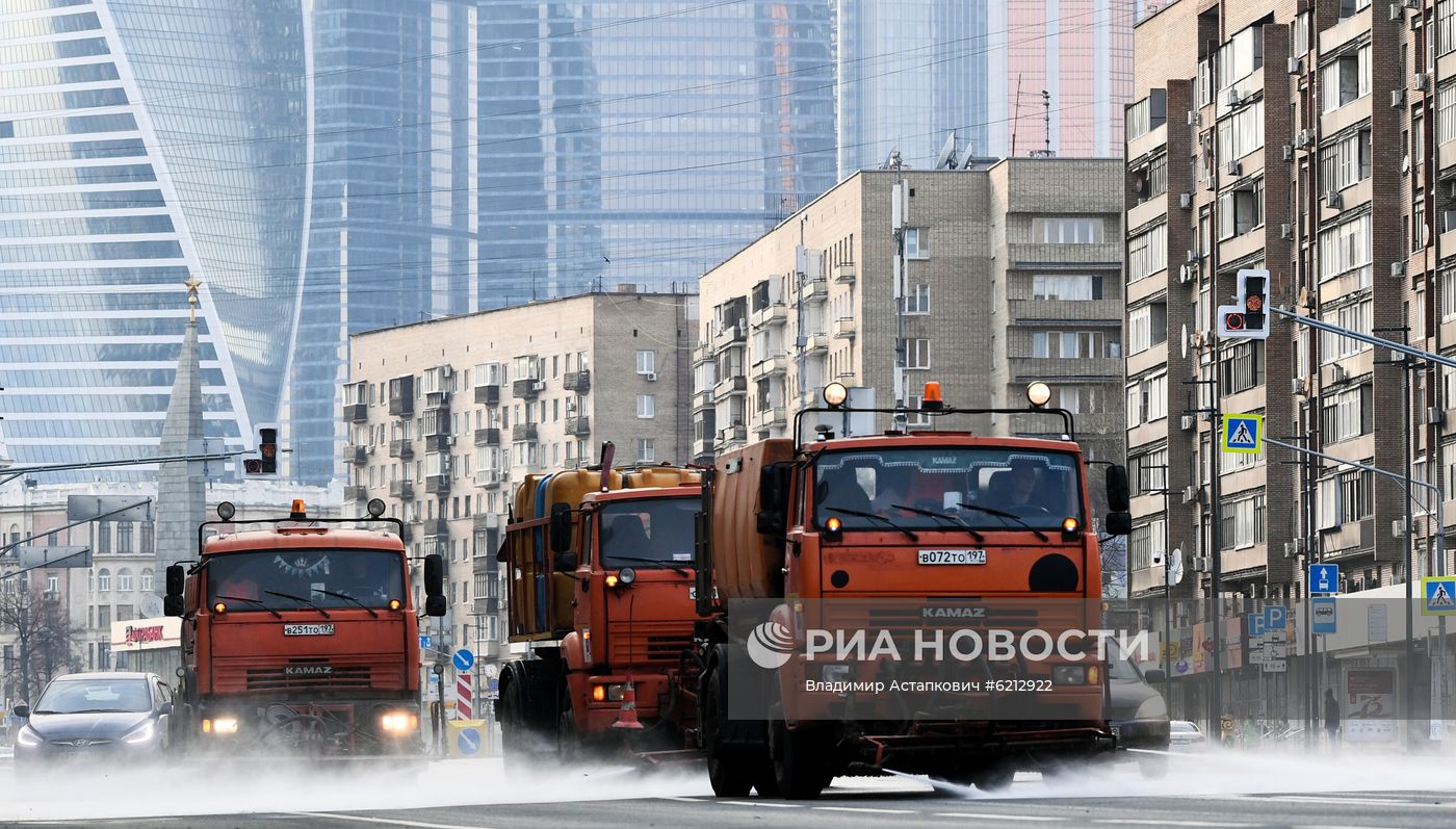Москва во время режима самоизоляции жителей