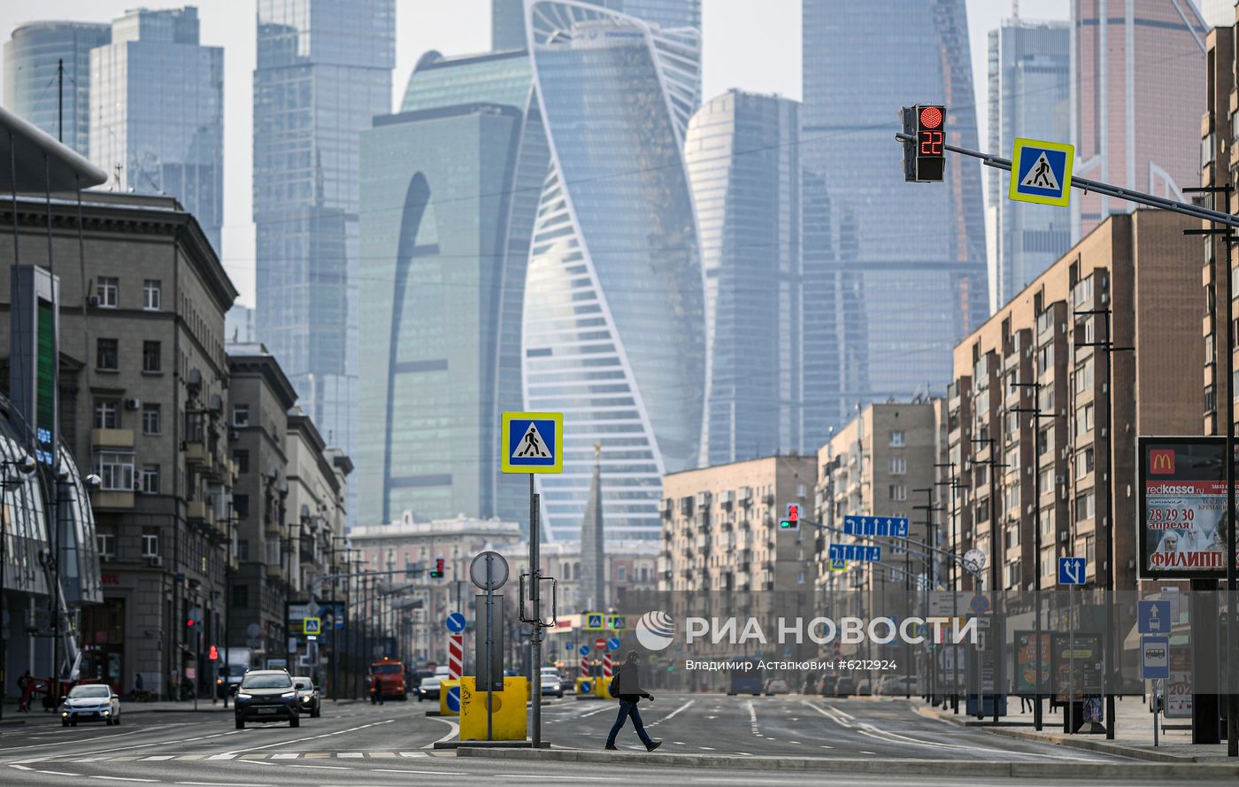 Москва во время режима самоизоляции жителей