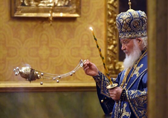 Патриаршее служение в Елоховском соборе 