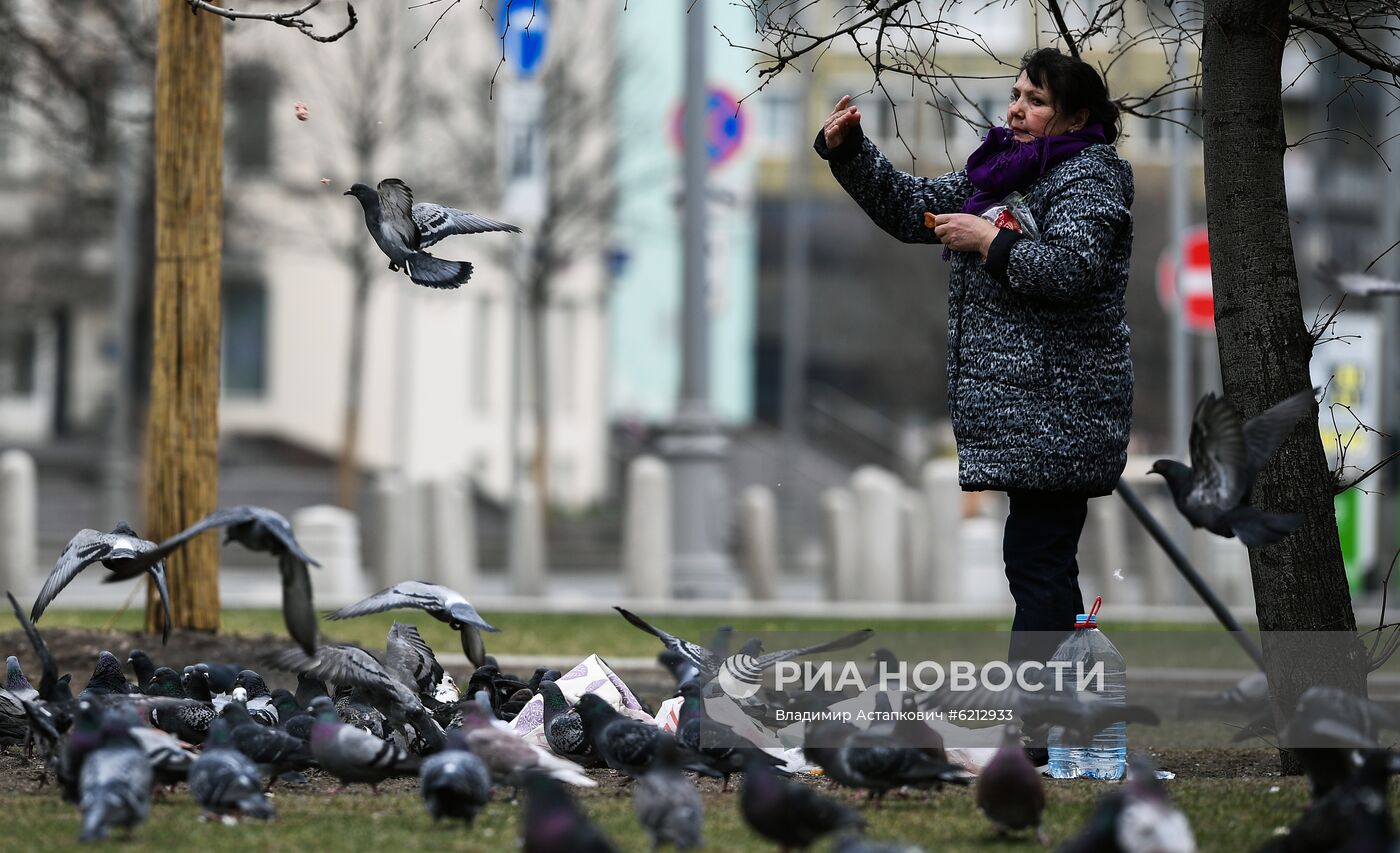 Москва во время режима самоизоляции жителей
