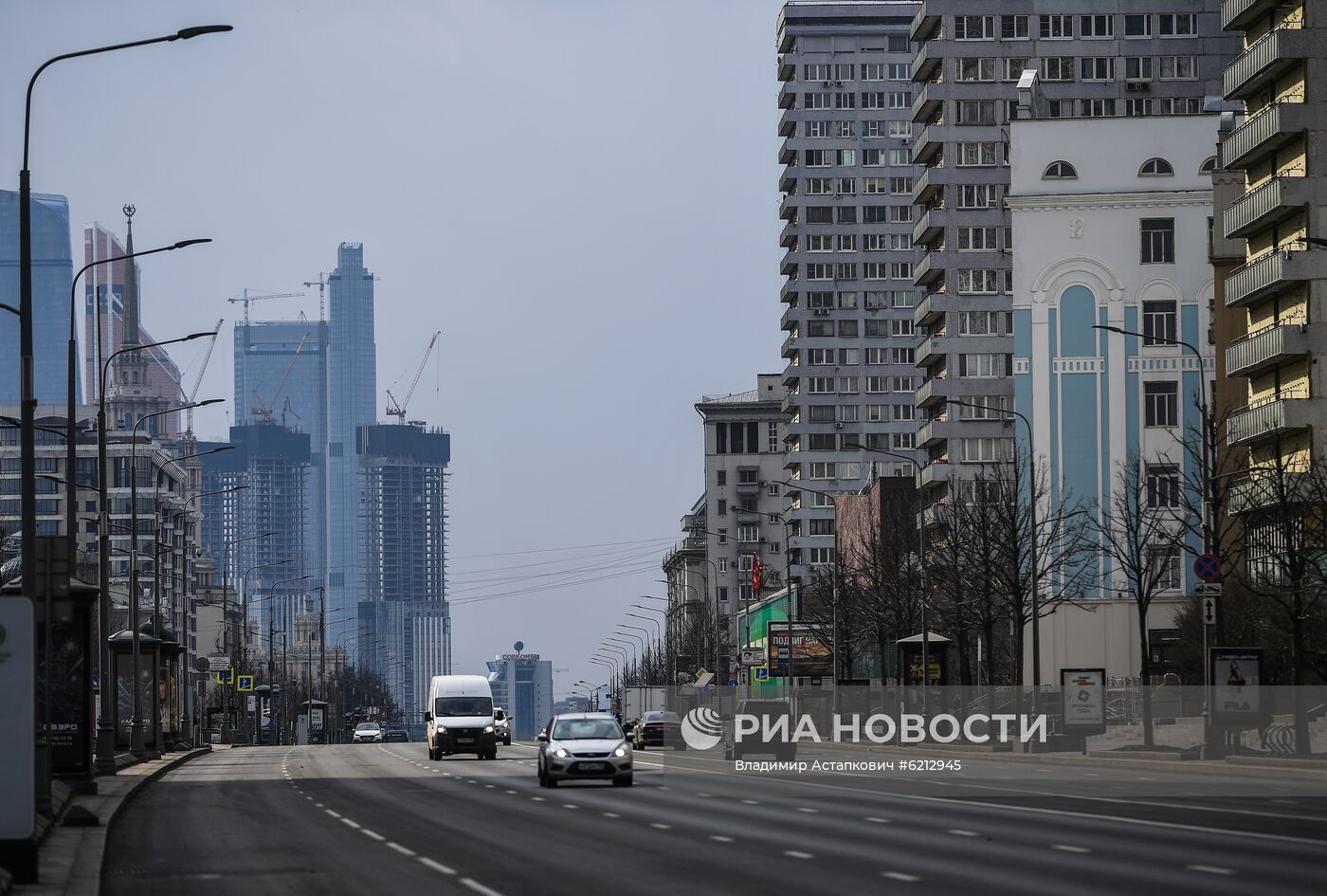Москва во время режима самоизоляции жителей