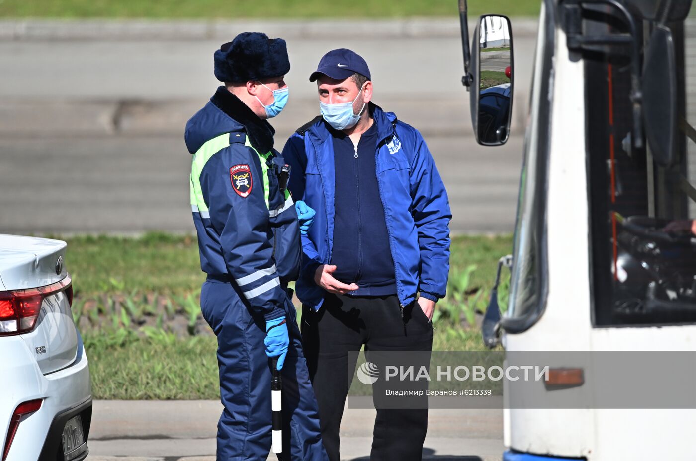 Работа сотрудников ГИБДД в Москве