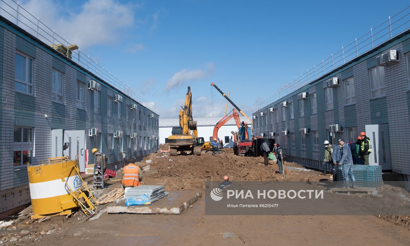 Продолжается строительство инфекционной больницы в Новой Москве