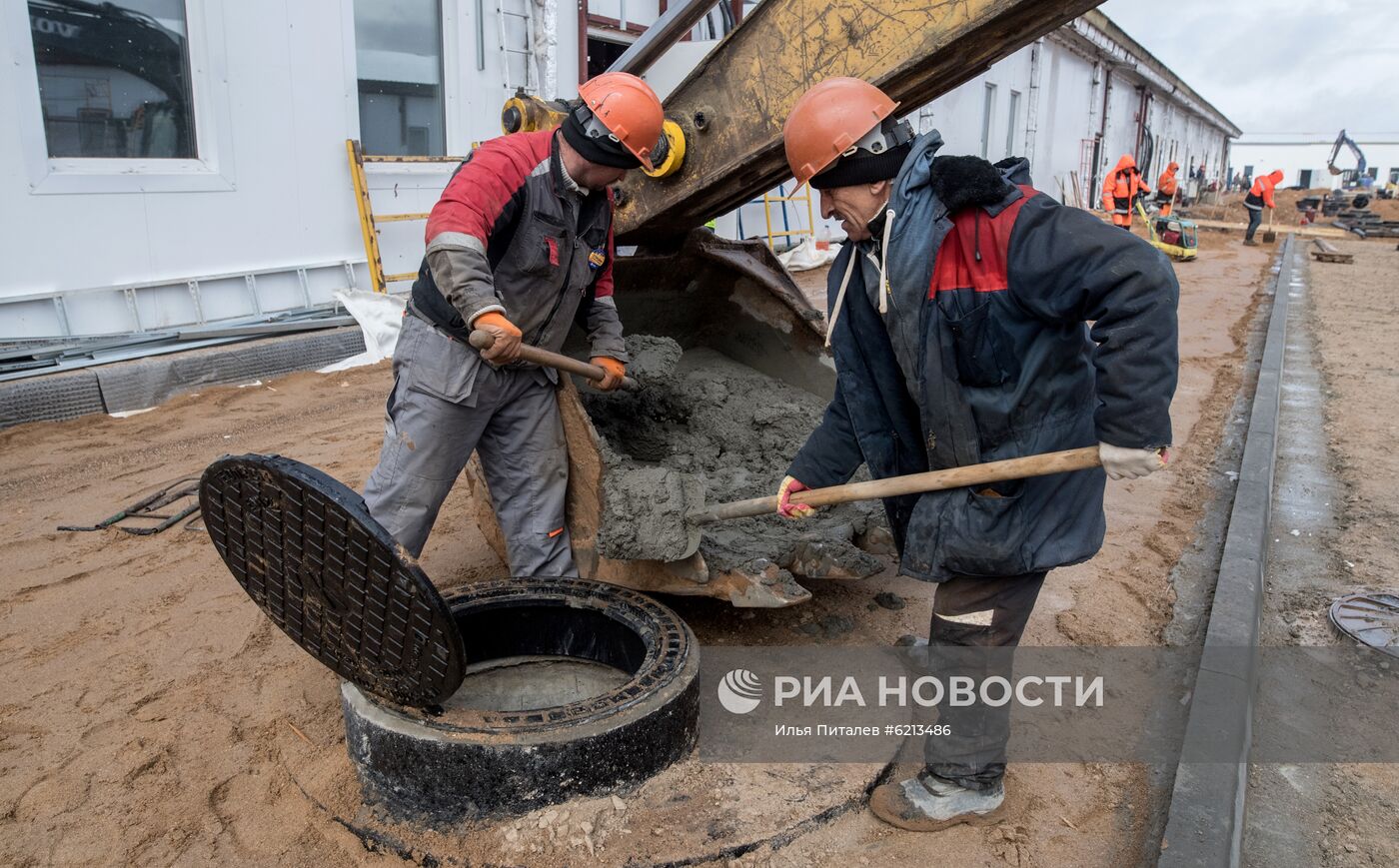 Продолжается строительство инфекционной больницы в Новой Москве