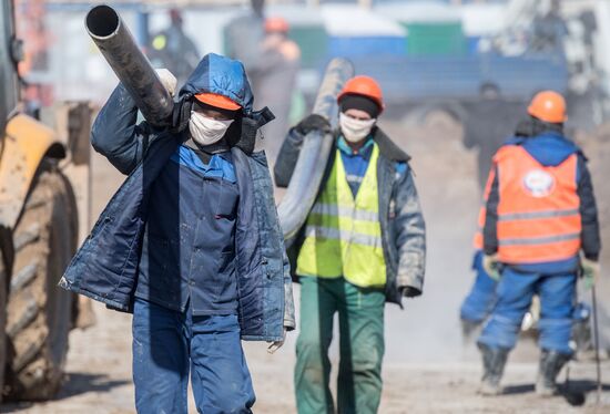 Продолжается строительство инфекционной больницы в Новой Москве