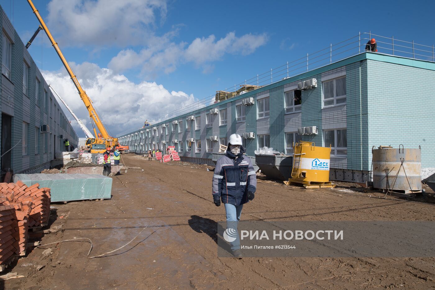 Продолжается строительство инфекционной больницы в Новой Москве