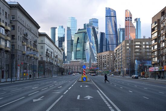 Москва во время режима самоизоляции жителей