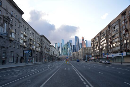 Москва во время режима самоизоляции жителей