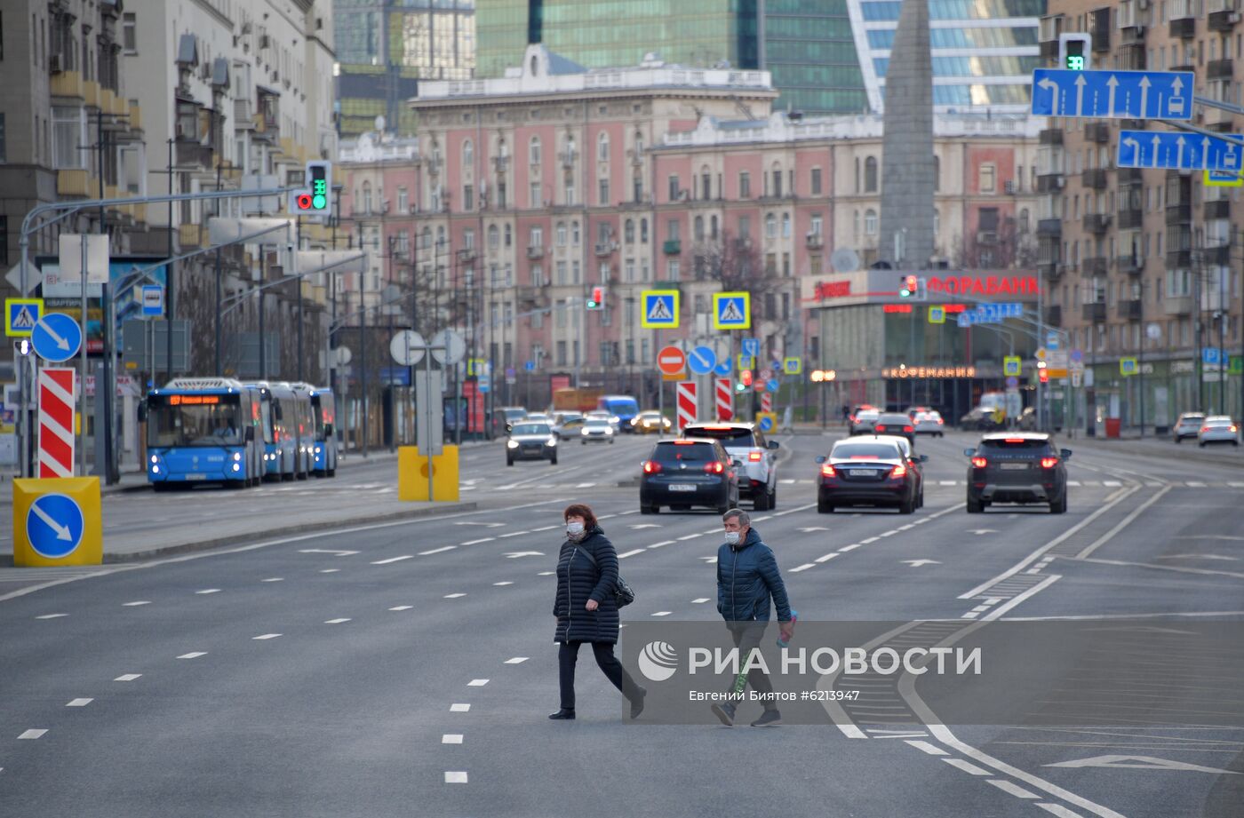 Москва во время режима самоизоляции жителей