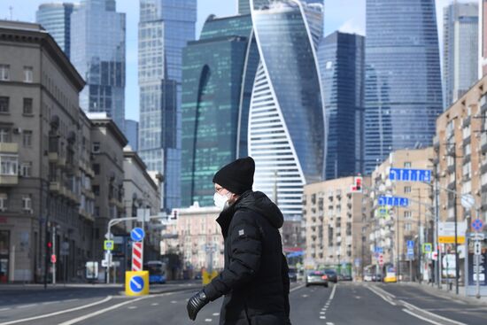 Москва во время режима самоизоляции жителей