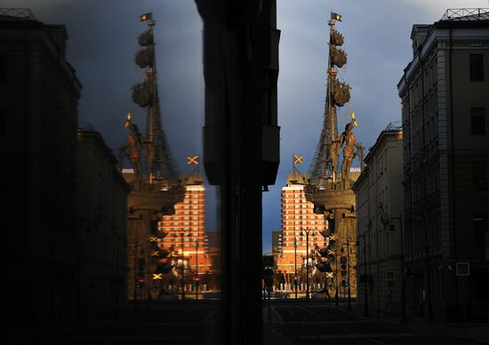 Москва во время режима самоизоляции жителей