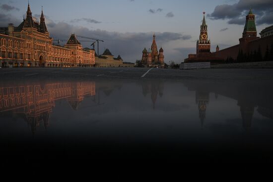 Москва во время режима самоизоляции жителей