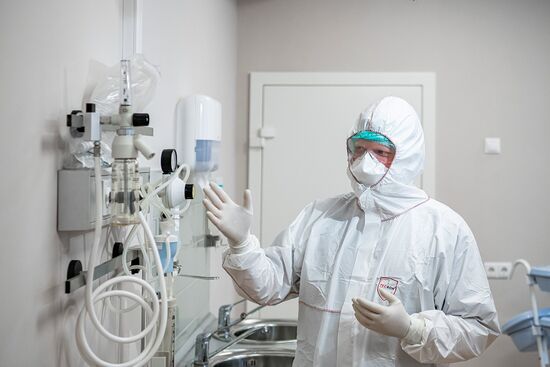 Открытие перепрофилированного корпуса в центре им М.И. Сеченова для лечения пациентов с коронавирусом