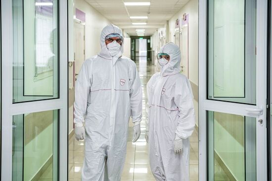 Открытие перепрофилированного корпуса в центре им М.И. Сеченова для лечения пациентов с коронавирусом