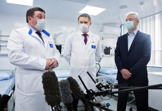 Открытие перепрофилированного корпуса в центре им М.И. Сеченова для лечения пациентов с коронавирусом