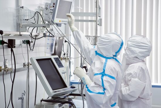 Открытие перепрофилированного корпуса в центре им М.И. Сеченова для лечения пациентов с коронавирусом