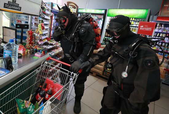 Флэшмоб дайверов в Твери