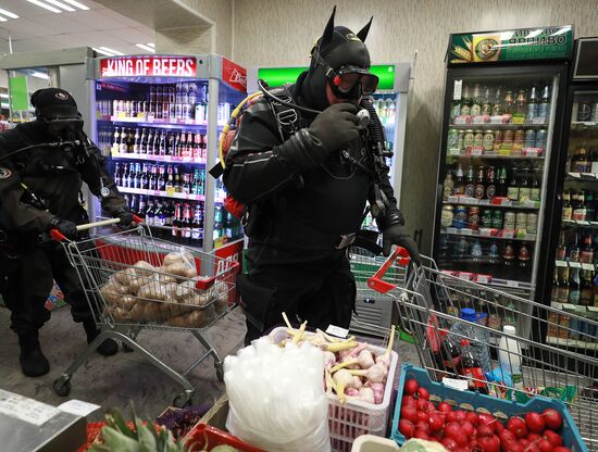 Флэшмоб дайверов в Твери