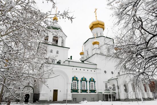 Молебен об избавлении от эпидемии коронавируса в Тюмени