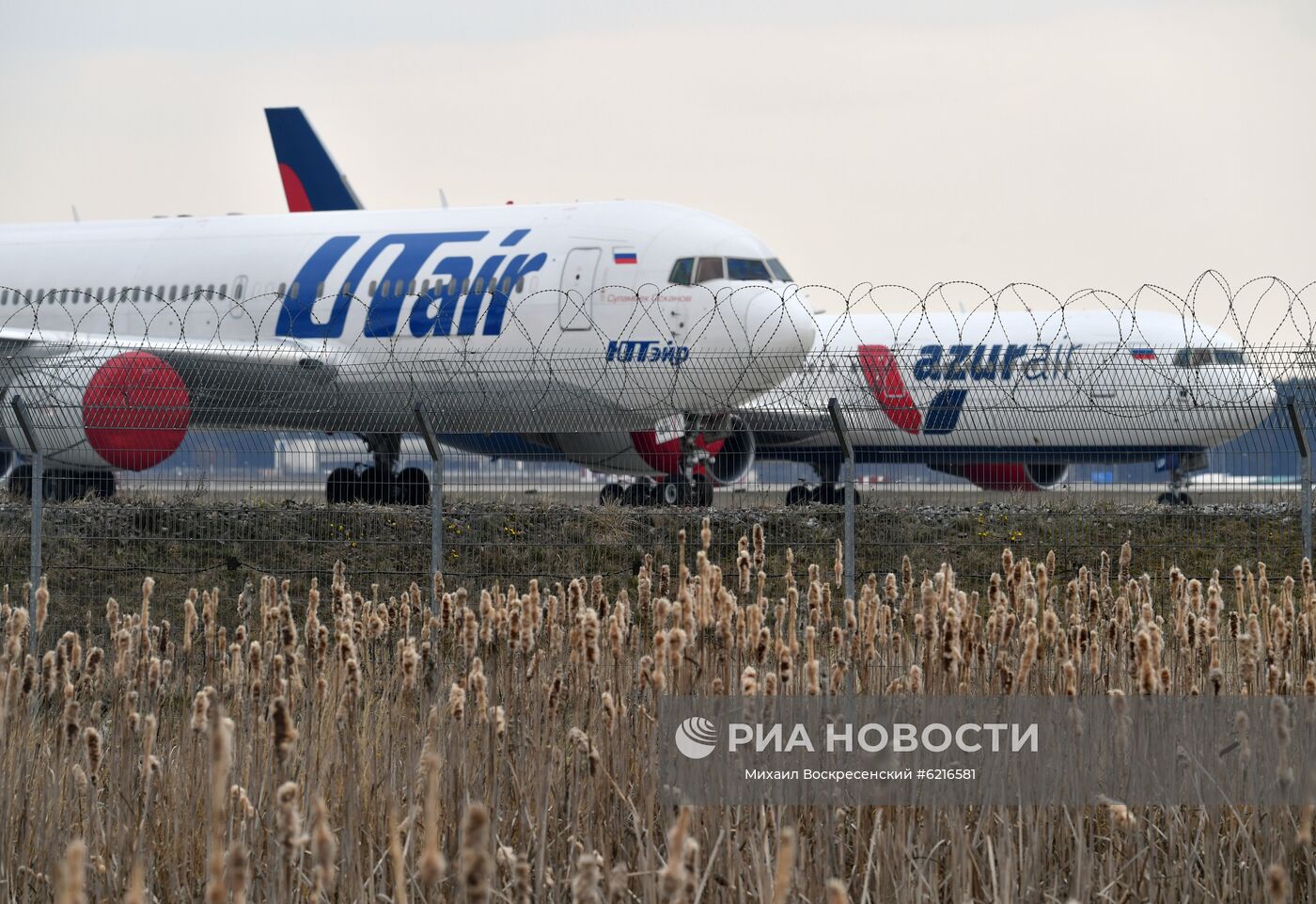 Самолеты на стоянке в аэропорту Внуково