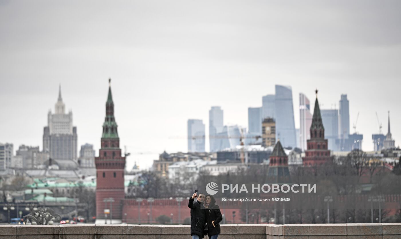 Москва во время режима самоизоляции жителей