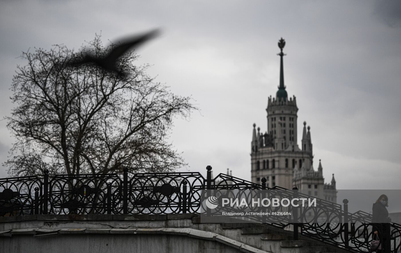 Москва во время режима самоизоляции жителей