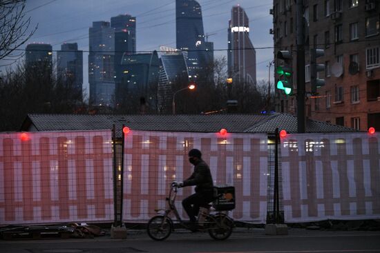 Москва во время режима самоизоляции жителей