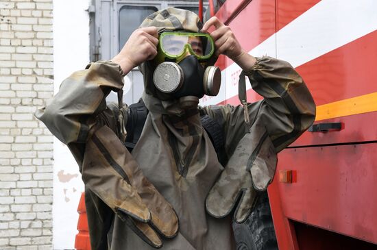 Дезинфекция спецтехники МЧС в Тюмени