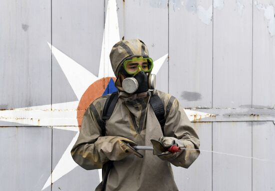 Дезинфекция спецтехники МЧС в Тюмени