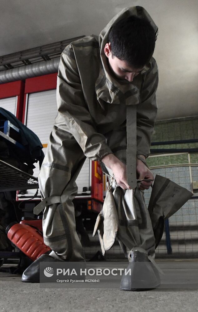 Дезинфекция спецтехники МЧС в Тюмени