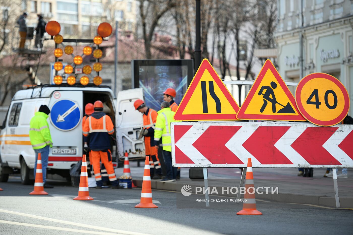 Нанесение и обновление разметки на улицах Москвы