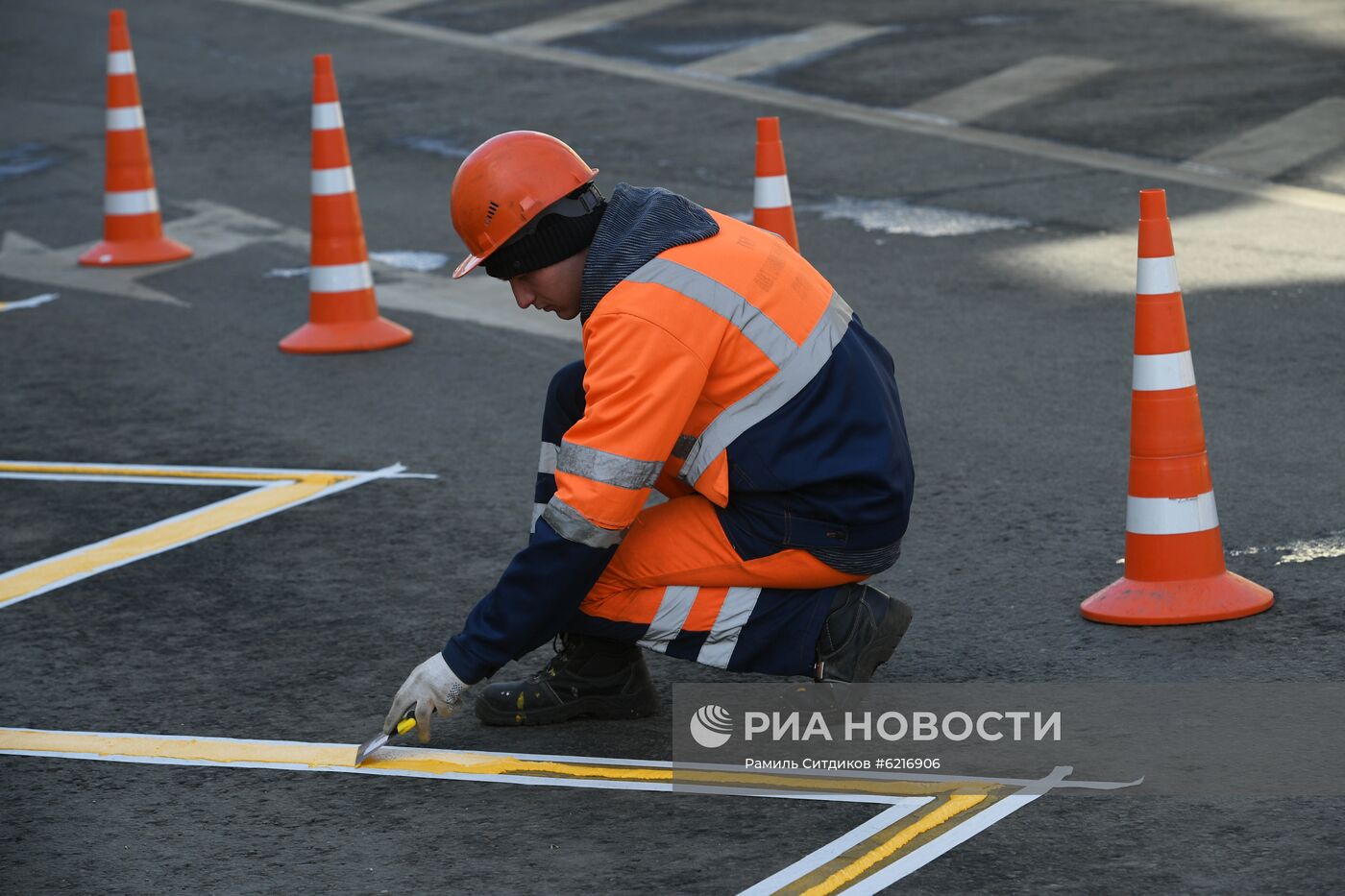 Нанесение и обновление разметки на улицах Москвы