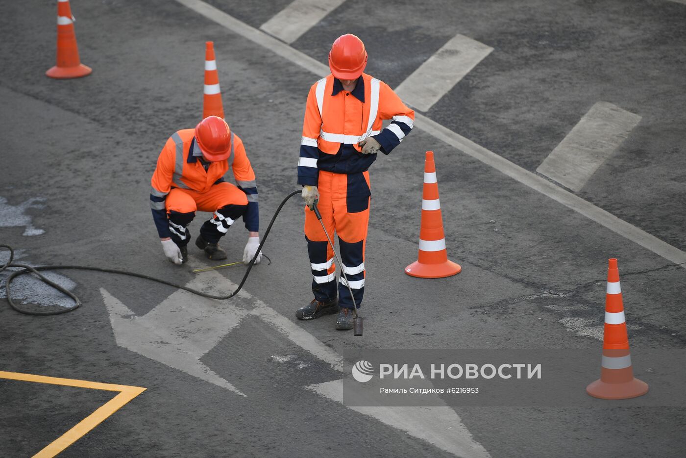 Нанесение и обновление разметки на улицах Москвы